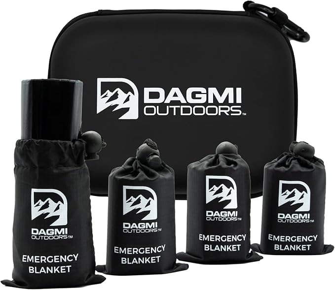 Emergency Mylar Thermal Blanket 4 Pack. Space Blankets for Survival Kits & Extreme Cold Weather - NASA Designed - Perfect for Camping Survival, Bug Out Bag, Hiking, Car Survival