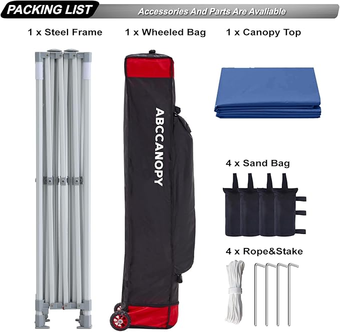 ABCCANOPY Commercial Pop Up Canopy Tent 10x15 Premium-Series, Navy Blue