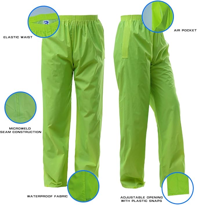RainRider Rain Jacket Pants Suits for Men Women Waterproof Lightweight Rain Gear Workwear