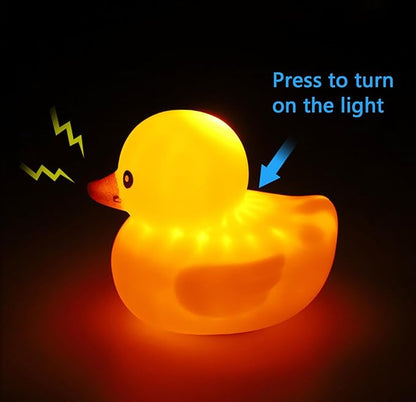 Lovely Yellow Duck Bike Bell, Kids Bike Horn, Rubber Yellow Duck Bicycle Accessories with LED Light - for Kids Toddler Children Adults Sport Outdoor