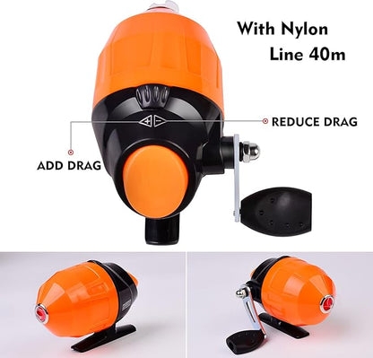 PROBEROS Kids Fishing Pole - Portable Telescopic Fishing Rod and Reel Combo Kit - Spincast Fishing Reel Casting Rods with Lures Lines Tackle Box and Bag for Boys Girls Youth Fishing