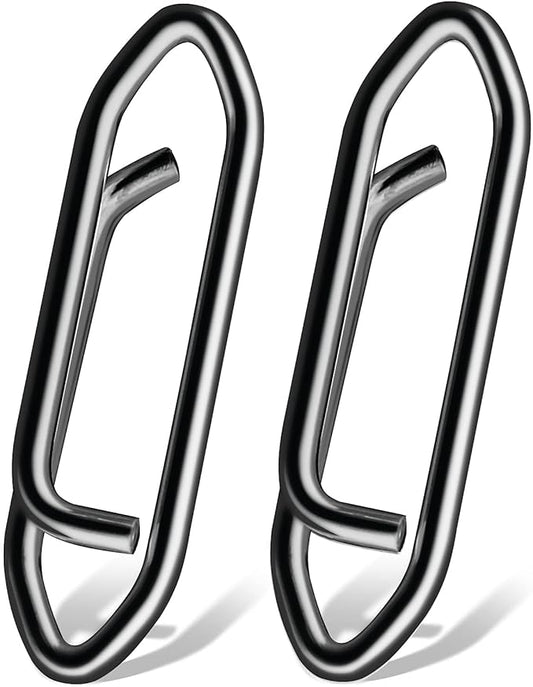 AMYSPORTS High Strength Fishing Snap Saltwater Stainless Connector Snaps Swivels Tackle Steel Power Fishing Clip Lure Quick Change Black Nickel