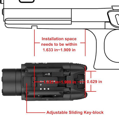 OLIGHT PL-3R Valkyrie Rechargeable Tactical Light, 1500 Lumens Rail-Mounted Weaponlight, LED Flashlight with Built-in Battery, Rail Locating Keys for 1913 Picatinny, GL Style