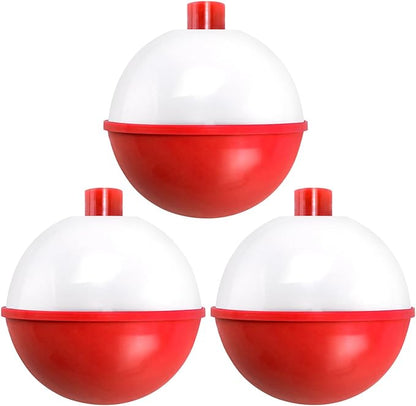 Dr.Fish 20 Pack Fishing Bobbers, Snap on Fishing Floats Hard ABS Spring Float Push Button Bobber for Trout Bass Crappie Freshwater