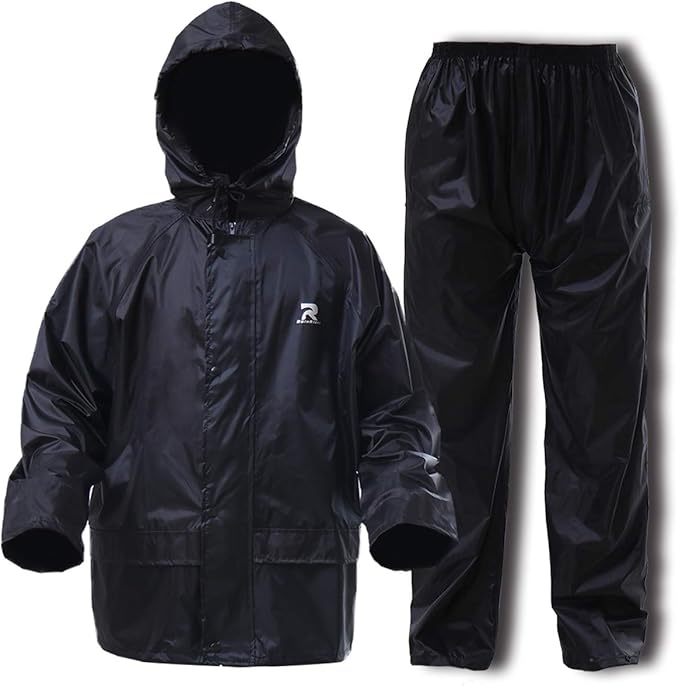 RainRider Rain Jacket Pants Suits for Men Women Waterproof Lightweight Rain Gear Workwear
