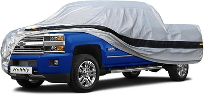 10Layer Truck Cover Waterproof All Weather. Pickup Truck Cover Rain Snow UV Dust Protection. Length: 242-250 inches, Universal Fit for Ford F150 Chevy Silverado Dodge Ram 1500.