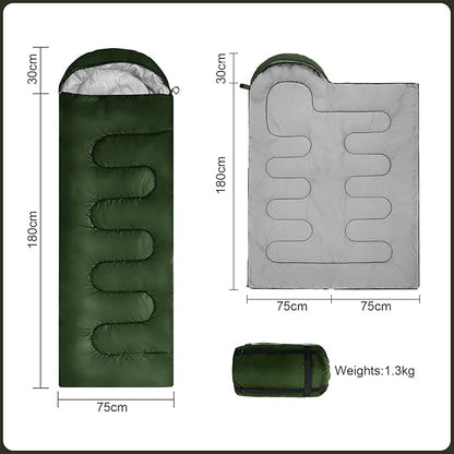 Camping Sleeping Bag 3 Seasons Warm & Cool Weather, Lightweight, Waterproof, Portable Backpacking for Adults & Kids - Camping Essentials Gear Accessories Hiking Travel