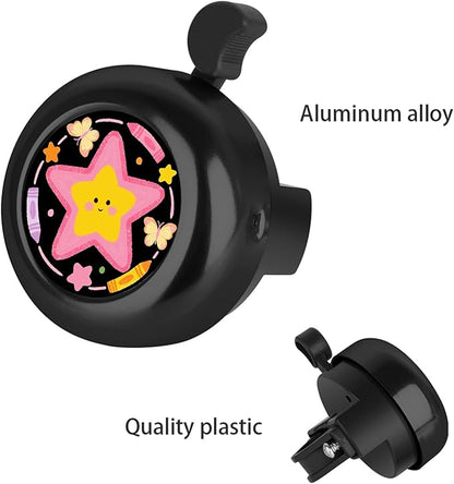 MZELQ Bicycle Bell Cute Clear Sound Adjustable Size Aluminum Bike Accessories Bell Ring for Girls Women Kids Adults