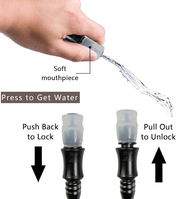 Hydration Bladder 2L-3L,Leak Proof Water Reservoir,BPA Free,Wide Opening, Military Water Bladder Combined with Hydration Backpacks for Biking Hiking Running Camping Climbing.