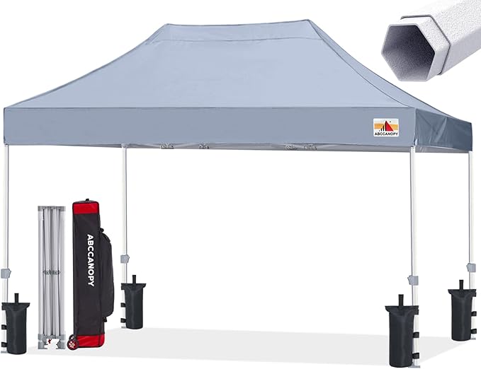 ABCCANOPY Commercial Pop Up Canopy Tent 10x15 Premium-Series, Grey
