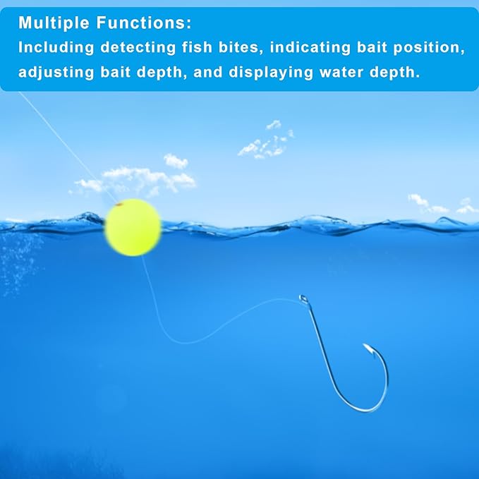 PATIKIL Fishing Bobber, Slip Foam Floats Buoy Rig Stoppers for Crappie Trout Bass Fishing