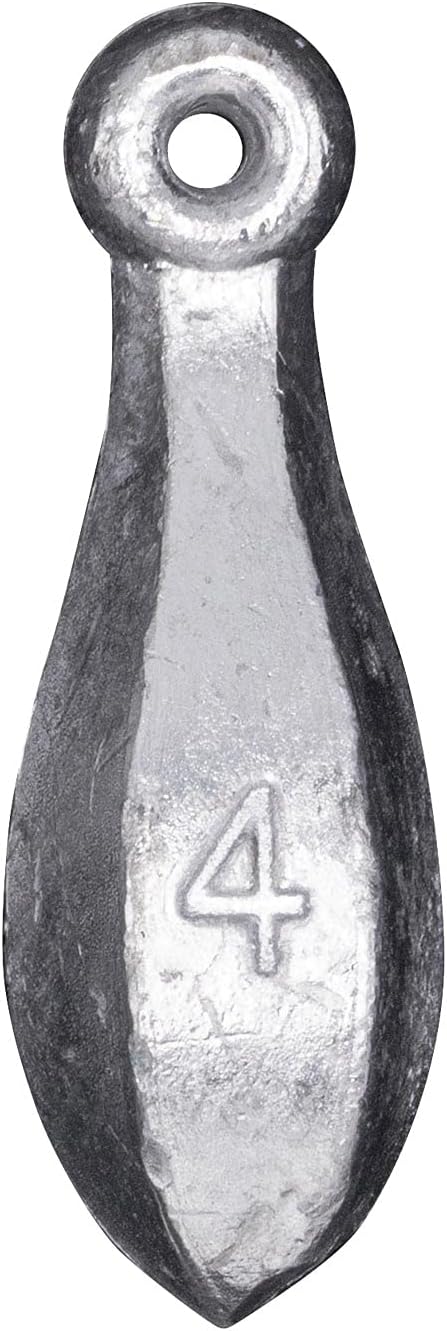Rite Angler Bank Sinkers Tear Drop Shaped Fishing Weights in Assorted Sizes Freshwater and Saltwater Casting 1/2 lb. Bags
