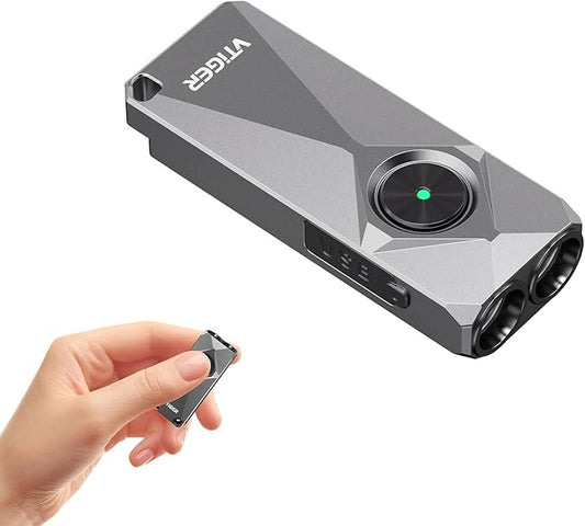 VTIGER K1 800 High Lumens Key Chain Light, Small EDC Rechargeable Keychain Flashlight, Compact LED Tiny Flashlight with Magnetic, Mini Clip-on Pocket Lights for Camping, Emergency, Everyday Carry