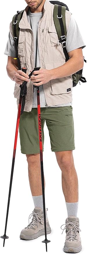 Moosehill Men's-Hiking-Pants Convertible Quick-Dry Water-Resistant Lightweight Zip-Off Outdoor with 5 Deep Pockets