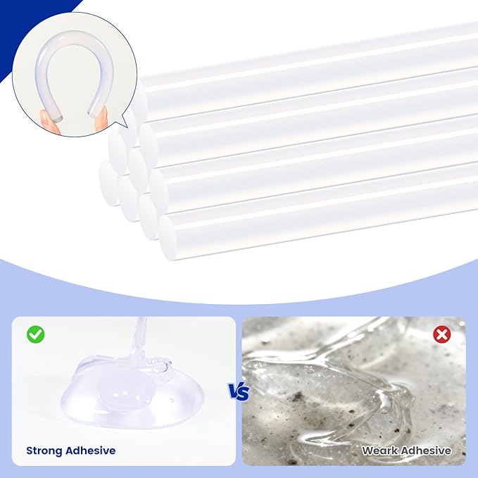 Hot Glue Gun Kit with 10 Glue Sticks-Hot Melt Gun, High Temp for School Crafts DIY Arts and Quick Home Repairs Includes Base,Includes Base,（White）