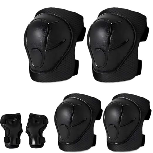 Gradient Color Knee Pads for 2-14+ Ages Kids Knee Elbow Pads Wrist Guards with Drawstring Bag Adjustable Protective Gear Set for Girls Boys Roller Skating Bike Cycling Skateboard Scooter