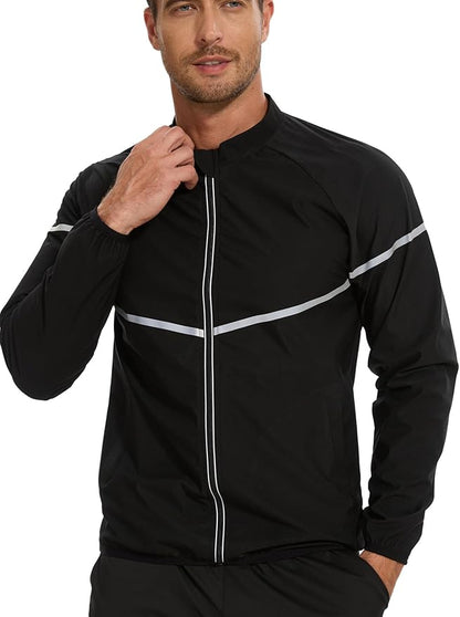NINGMI Sauna Suit for Men Sweat - Long Sleeve Shirt Jacket Workout Body Shaper Zipper Top Slimming Fitness Trainer Gym