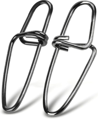 AMYSPORTS Stainless Quick Fishing Snap Kit Power Clip Fishing Snap Saltwater Corrosion Resistance Snaps Swivels Lock Freshwater Connector