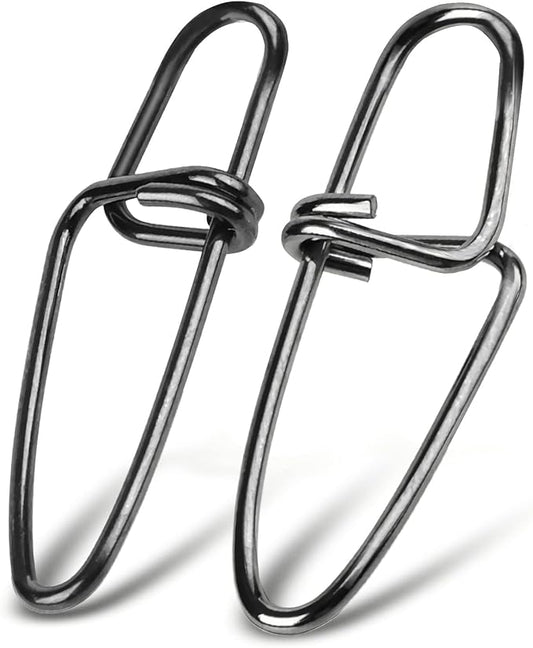 AMYSPORTS Stainless Quick Fishing Snap Kit Power Clip Fishing Snap Saltwater Corrosion Resistance Snaps Swivels Lock Freshwater Connector