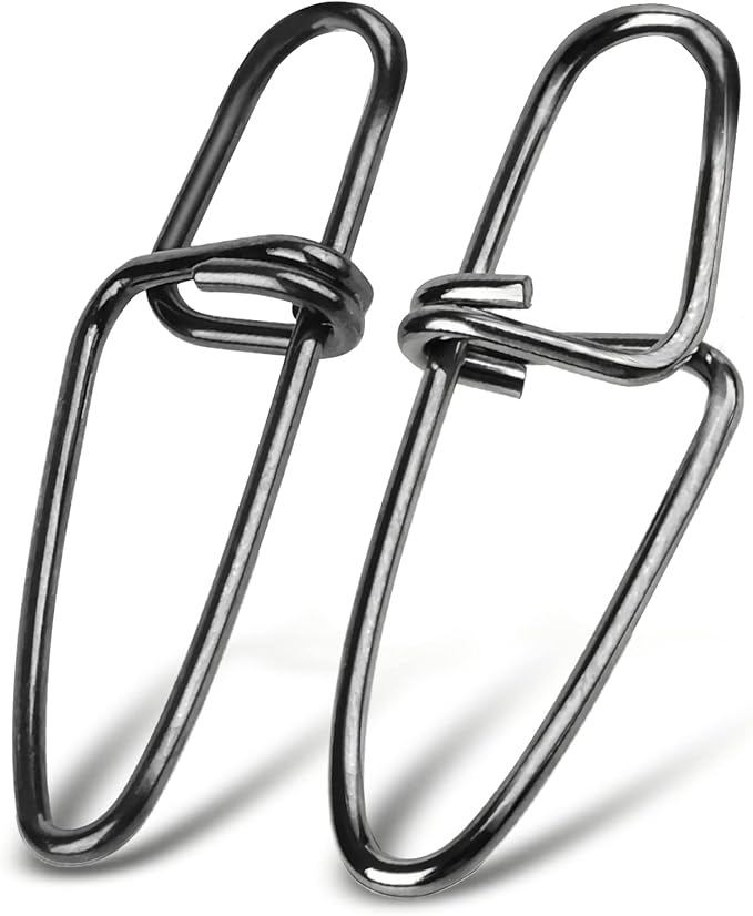 AMYSPORTS Stainless Quick Fishing Snap Kit Power Clip Fishing Snap Saltwater Corrosion Resistance Snaps Swivels Lock Freshwater Connector