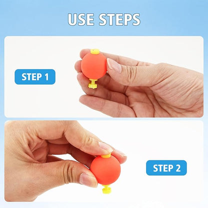 20 Pcs EVA Foam Fishing Bobbers Floats, Snap-on Push Round Button Floats, 0.98 in Small Bobbers for Fishing Tackle Accessories(Red)