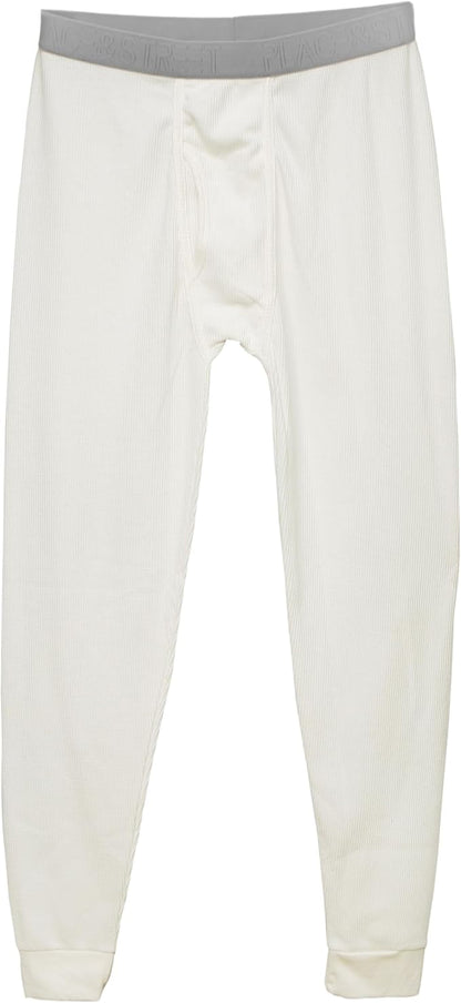 Thermal Underwear Pants for Men Long Johns Cotton Blend Base Layer Waffle Knit Bottoms Classic Cold Weather