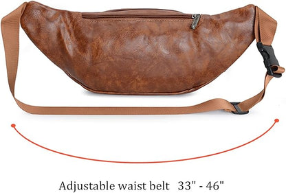 DAITET Crossbody Fanny Pack for Men&Women,Large Waist Bag & Hip Bum Bag with Adjustable Strap for Outdoors Workout Traveling Casual Running Hiking Cycling