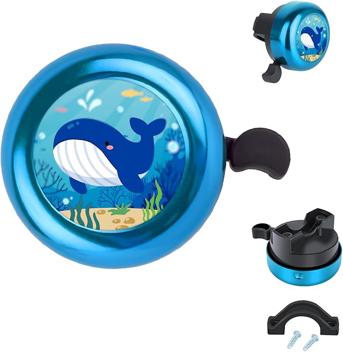 MZELQ Bicycle Bell Cute Clear Sound Adjustable Size Aluminum Bike Accessories Bell Ring for Girls Women Kids Adults