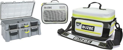 BUZBE Swarm Breeze 15 - Breathable Modular Tackle Bag with Basic Boxes and Quik Qube Breeze