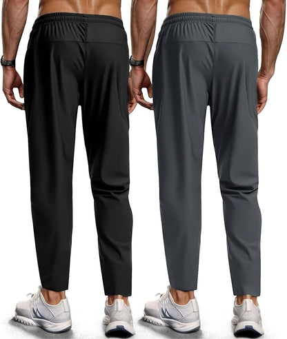 Men's Hiking Pants Quick-Dry Lightweight Sweatpants Outdoor Fishing Pants Water Resistant with Zipper Pockets