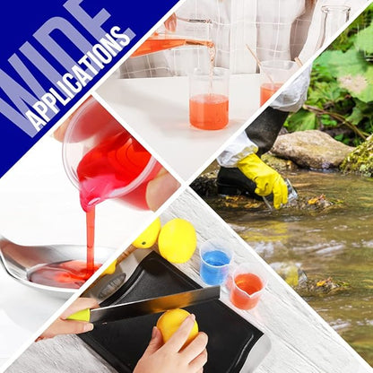 LEOBRO 50ml/1.7oz Epoxy Mixing Cups, 38PCS Graduated Epoxy Resin Cups, Pouring Cup, Plastic Beakers Measuring Cup for Resin, Epoxy, Acrylic Paint, with 40 PCS Wood Craft Sticks