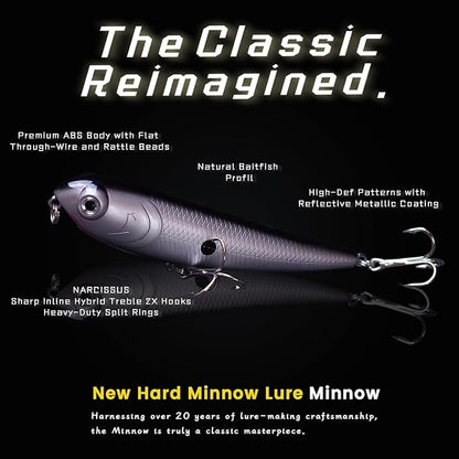 Fishing Tackle Box with Tackle Included, 145Pcs Fishing Lures Kit with Jigs, VIBs, Minnows, Soft Baits, Floats, Hooks & Weights, Complete Fishing Gear Set for Freshwater & Saltwater