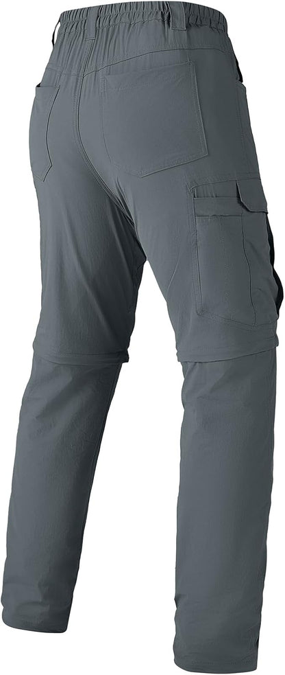 Mens Hiking Pants Convertible Lightweight Quick Dry Zip Off Waterproof Outdoor Travel Fishing Hunting Pants