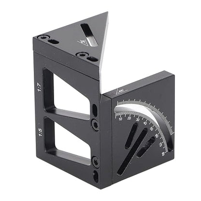 3D Woodworking Square Aluminum Alloy Multi Angle Measuring Ruler 45 90 Degree Carpenter Square Protractor