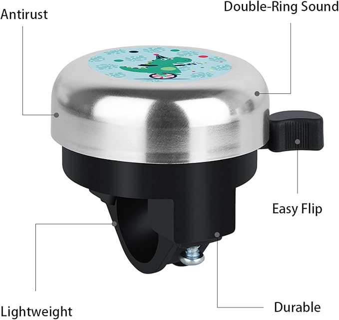 MZELQ Bicycle Bell Cute Clear Sound Adjustable Size Aluminum Bike Accessories Bell Ring for Girls Women Kids Adults