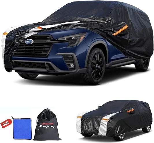 Subaru Ascent Car Cover 100% Waterproof All Weather, Gift with Towel, 10 Layers SUV Car Cover Custom Fit 2018-2026 Subaru Ascent, Full Exterior Covers Rain Sun UV Protection with Door Zipper.