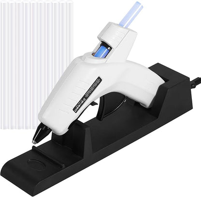 Hot Glue Gun Kit with 10 Glue Sticks-Hot Melt Gun, High Temp for School Crafts DIY Arts and Quick Home Repairs Includes Base,Includes Base,（White）
