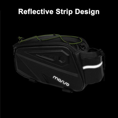 MOSISO Bike Rack Bag, Waterproof Bike Rear Rack Handbag Bicycle Trunk Bag, 14L EVA Mountain Bicycle Rear Seat Storage Saddle Pouch Cycling Luggage Pouch with Shoulder Strap, Lime Green