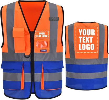 A-SAFETY High Visibility Reflective Safety Vest Customize Logo (XS-8XL)