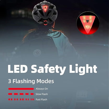 Shinmax Bike Helmet, CPSC/CPC Bike Helmet for Adult Men Women with Magnetic Goggles&Led Back Light Cycling Helmet Adjustable SM-T69