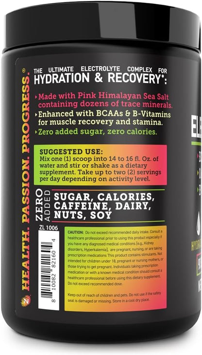 Zeal Electrolyte Powder - 90 Servings | Keto Electrolytes Powder | Zero Sugar, BCAAs, B-Vitamins | Potassium, Zinc, Magnesium | Hydration Powder Recovery Drink | Passion Fruit Orange Guava