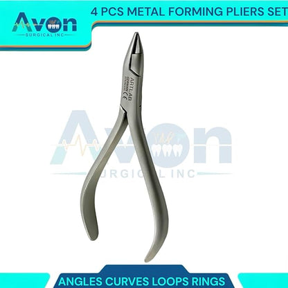 Metal Forming Kit of 4 Pliers | Wire Bending, for Forming Loops, Curves, Rings, Angles, and More. Hobby Wires, Jewelry Wire Bending Tools | Made of German Stainless Steel
