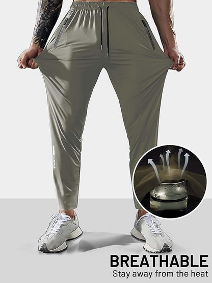 Men's Hiking Pants Quick-Dry Lightweight Sweatpants Outdoor Fishing Pants Water Resistant with Zipper Pockets