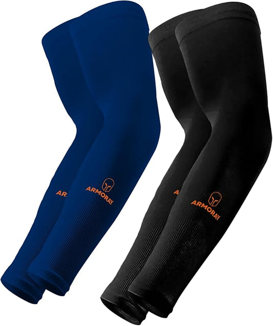 ARMORAY Arm Sleeves for Men or Women - Tattoo Cover Up - Cooling Sports Sleeve for Basketball Golf Football