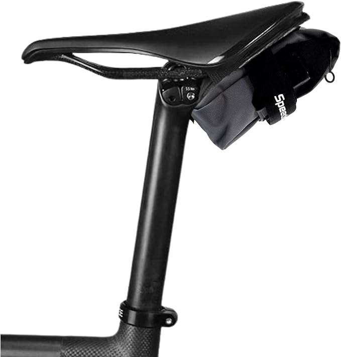 SpeedSleev Ranger 2.0 Medium Bike Saddle Bag – Waterproof Under Seat Pack for MTB, Gravel & Plus Tire Bikes – Lightweight, Rattle-Free Tool Storage – Fits Most Dropper Posts – Grey