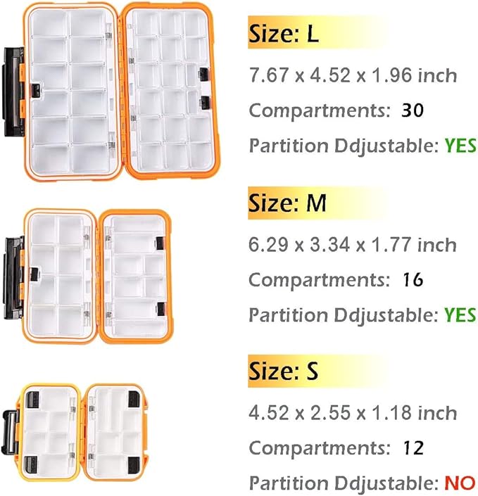 Fishing Lure Boxes, Waterproof Portable Tackle Box Organizer With Storing Tackle Set Plastic Storage - Mini Utility Lures Fishing Box, Small Organizer Box