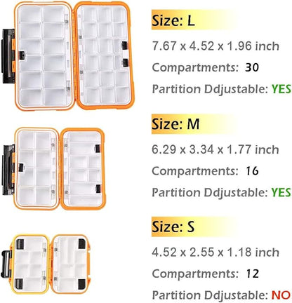 Fishing Lure Boxes, Waterproof Portable Tackle Box Organizer With Storing Tackle Set Plastic Storage - Mini Utility Lures Fishing Box, Small Organizer Box