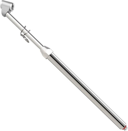 MEANLIN MEASURE Silver Double Straight Type Tire Pressure Gauge，Dual Head Air Pressure Gauge，Pressure Range 10-160 Psi(Suitable for Trucks, etc.