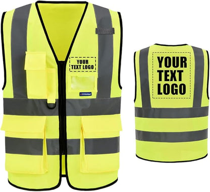 A-SAFETY High Visibility Reflective Safety Vest Customize Logo (XS-8XL)