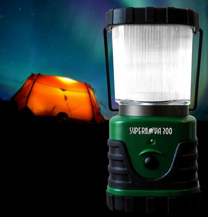 Supernova Battery Powered Lantern, Bright, Long Lasting, Weather-Resistant LED Camping Lantern, Great for Storms, Hurricane Supplies, Survival Kit, Power Outages, Outdoors, & Camping Essentials (300)